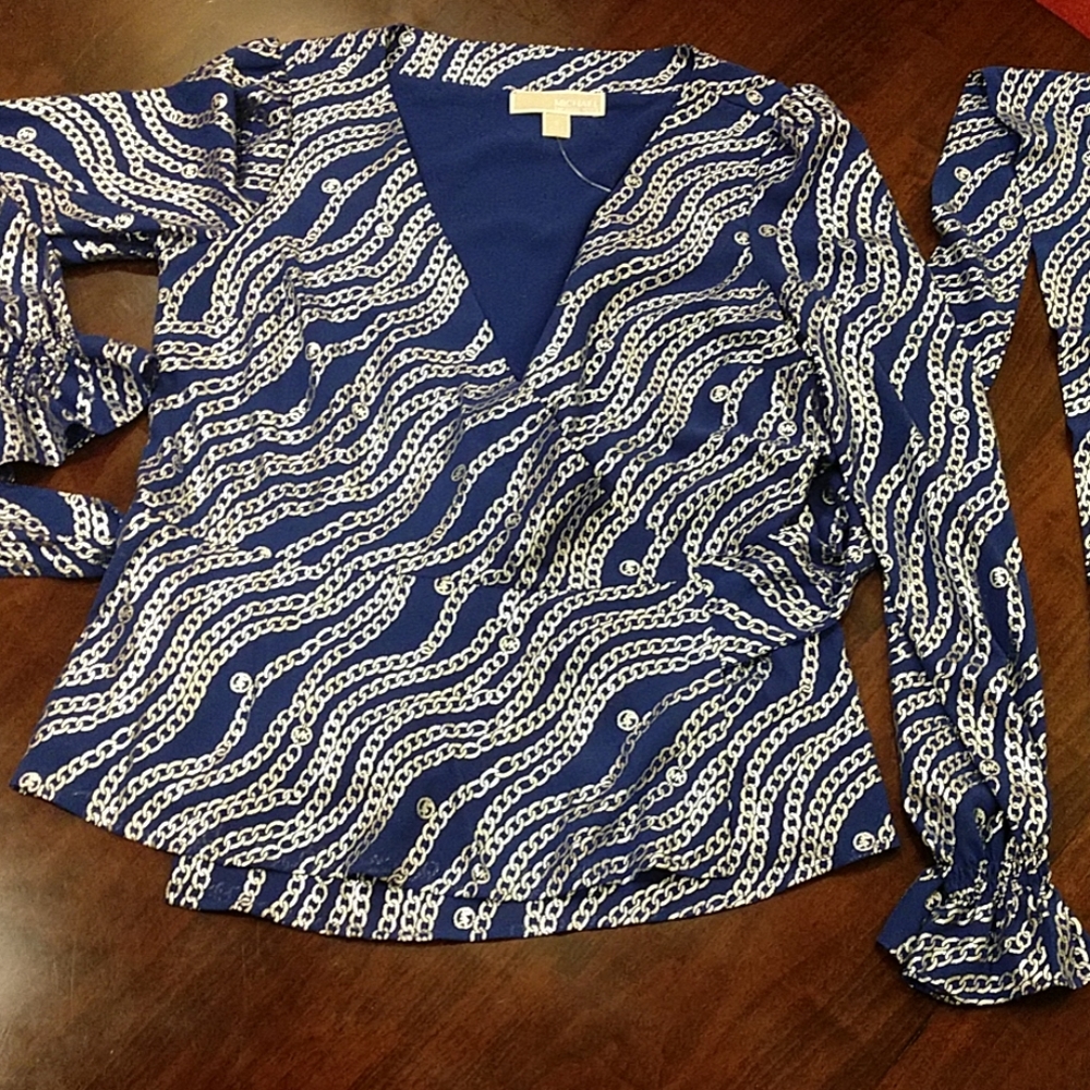 MICHAEL KORS Wrap Blouse